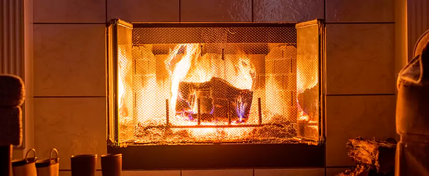 Mendota Hearth Landscape Fireplace Installation in Druid Hills, Georgia