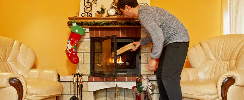Rusted Metal Fireplace Restoration in Druid Hills, Georgia